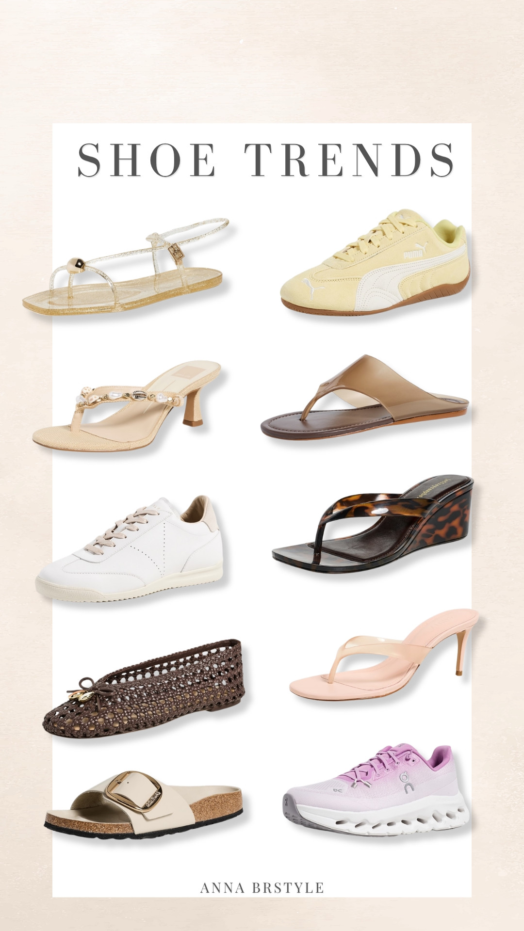 shoe trends you’ll actually wear

from elevated flip flops to chic sneakers… these are the styles that make every outfit feel current without trying too hard

shoe trends, summer shoes, everyday style, neutral outfits, chic basics, Annabrstyle 

#LTKSeasonal #LTKOver40 #LTKootd