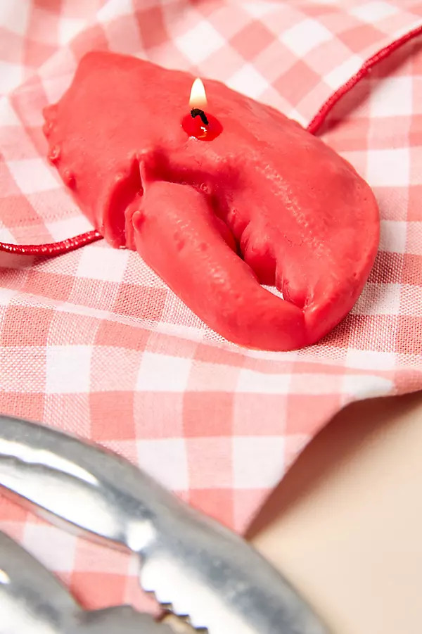 Nata Lobster Claw Shaped Wax Candle | Anthropologie (US)