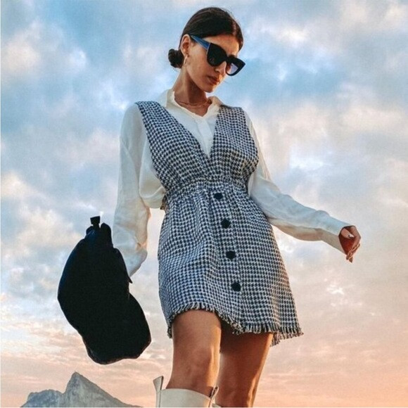 Zara pinafore dress | Poshmark