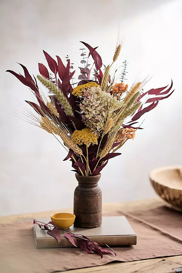 Dried Autumn Wildflower Bouquet in Purple at Terrain | Terrain