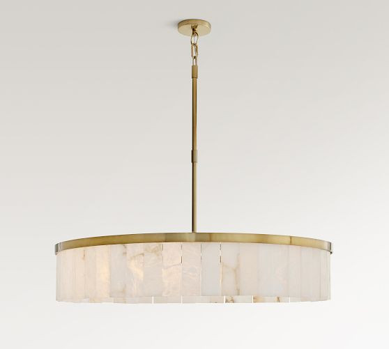 Windham Alabaster Tile Round Chandelier (30"-42") | Pottery Barn (US)