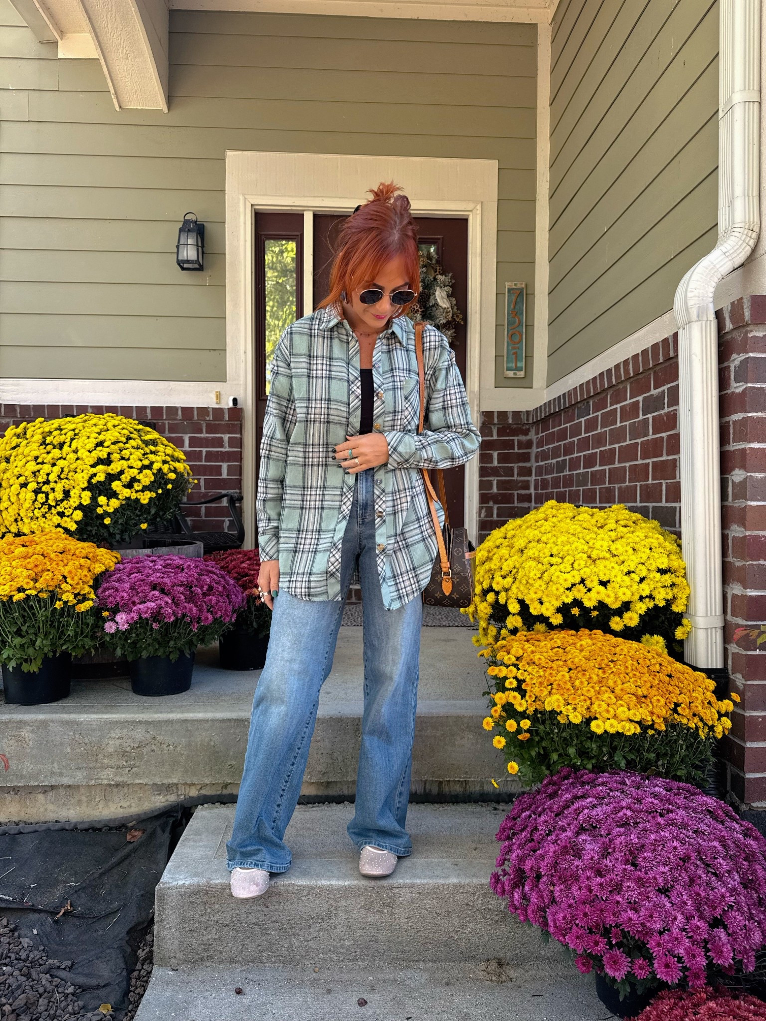 Fall outfit - casual outfit - fall style - button down flannel - flannel - Amazon style - Amazon top - Amazon flannel - Walmart jeans - Walmart denim - Walmart style - Walmart look 

#LTKFindsUnder50 #LTKSaleAlert #LTKPetite