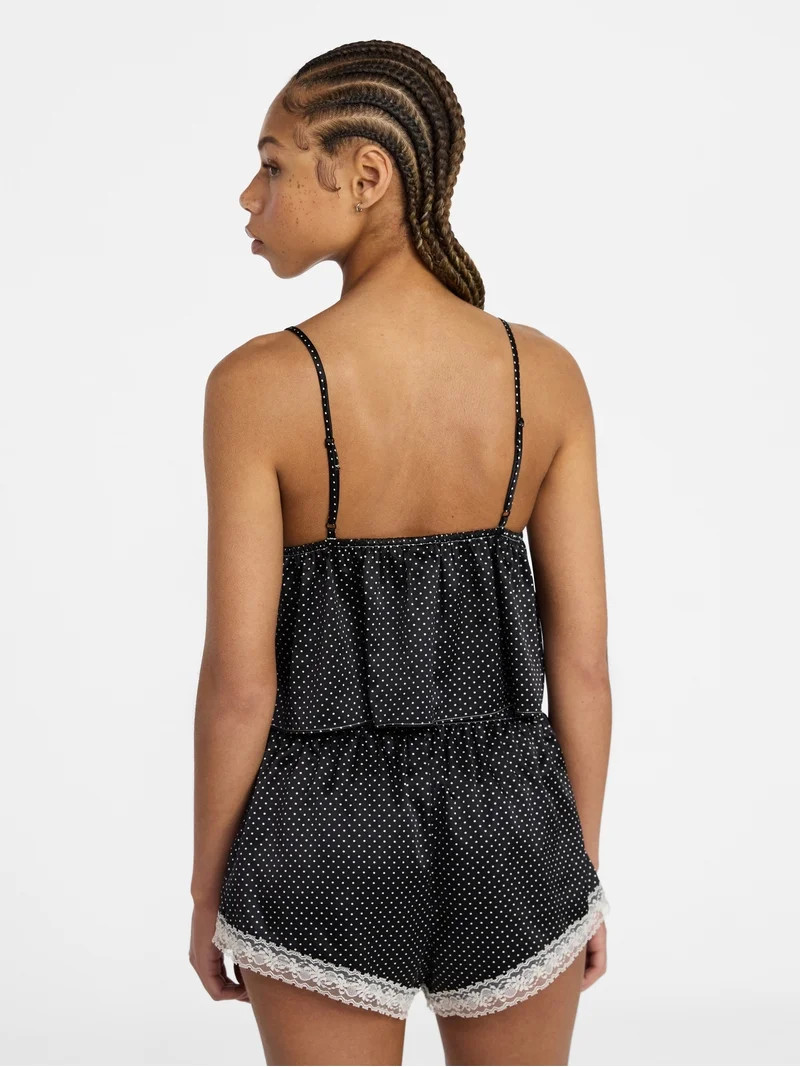No Boundaries Satin Cami and Shorts Sleep Set, 2-Piece, Women's XS-XXL | Walmart (US)