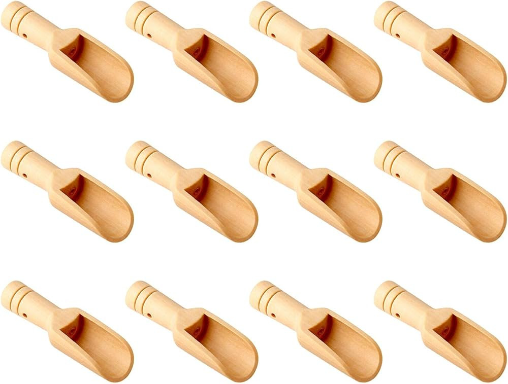 12pcs Mini Wooden Spoons，Mini Bamboo Spoons for Bath Salts, tea scoop, Washing Powder spoon，w... | Amazon (US)