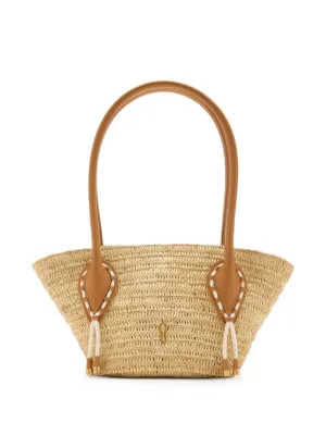 Christian Louboutin Mini Venus Woven Raffia Tote Bag | Neutrals | FARFETCH IL | Farfetch Global