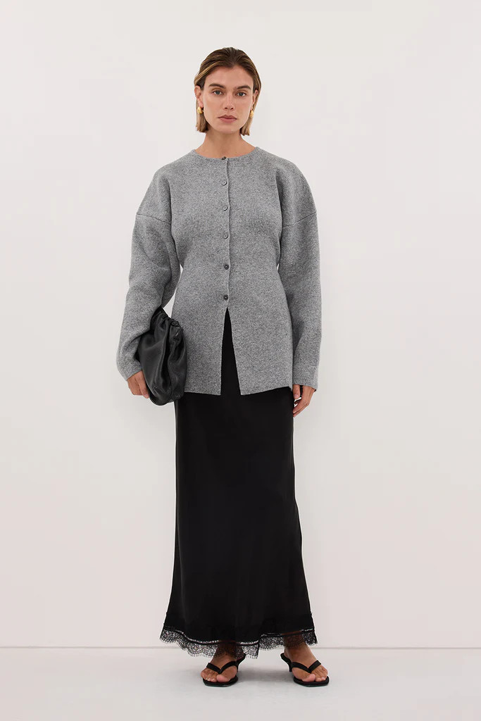 MARTHA GREY MARLE CINCHED CARDIGAN | DISSH