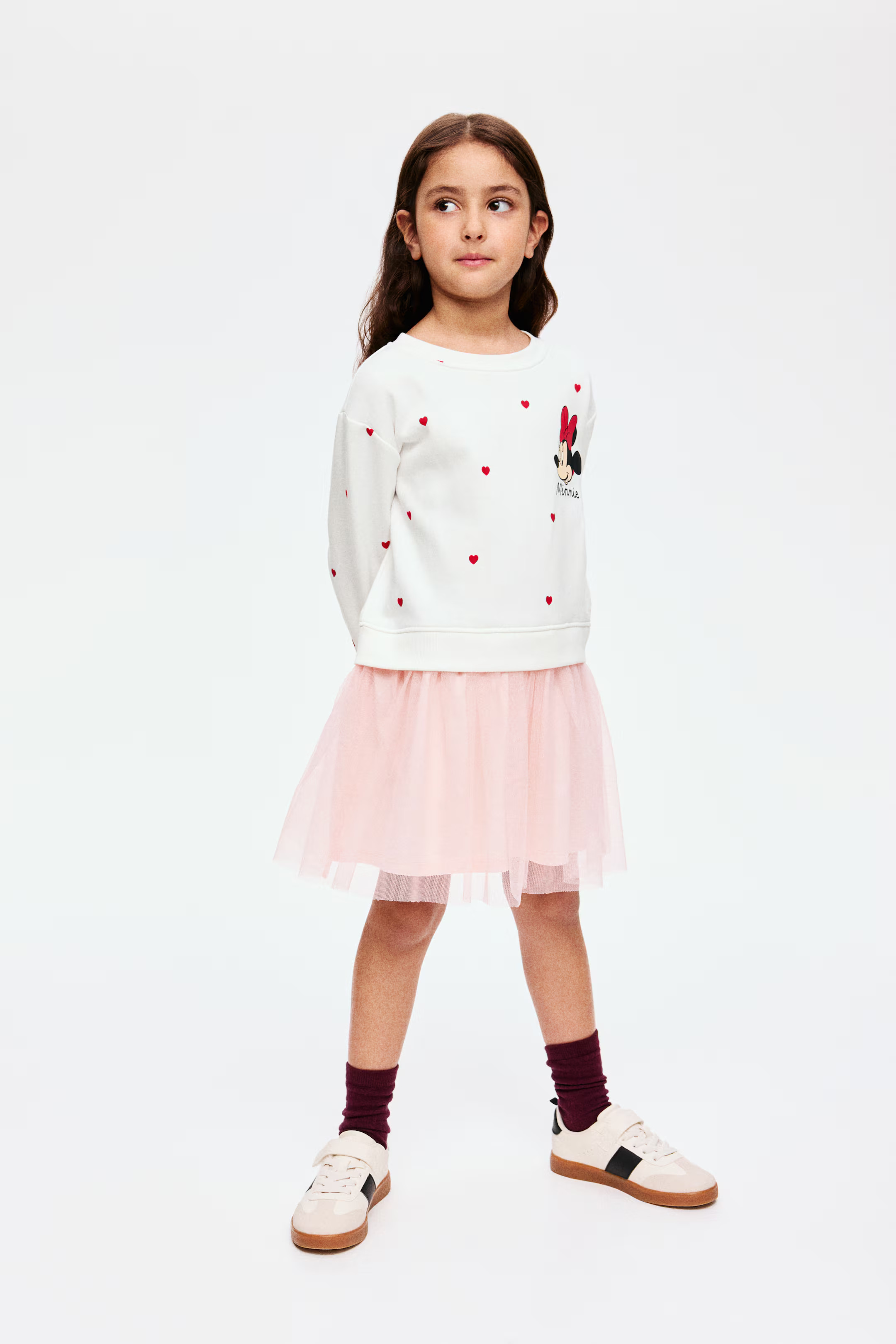 Printed Sweatshirt Dress with Tulle Skirt | H&M (US + CA)