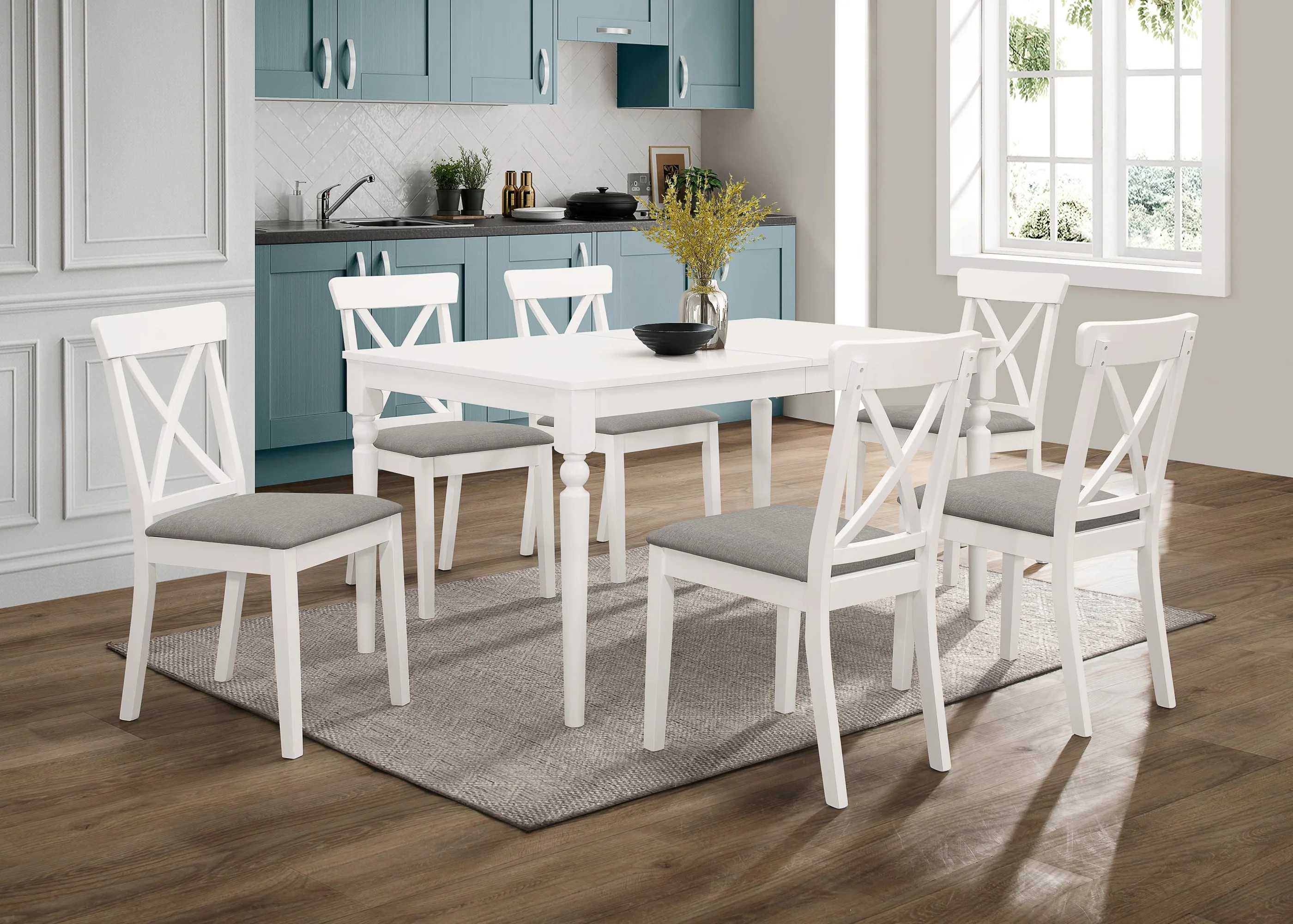 Home Design Beckley Dining Table, White | Walmart (US)