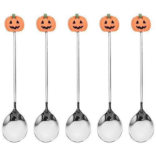 Kichvoe 6PCS Coffee Spoons: Small Pumpkin Shaped Spoon 4.9Inch for Sugar Dessert Tea Stirring Tasting for Coffee Bar Kitchen or Restaurant Halloween Party | Amazon (US)