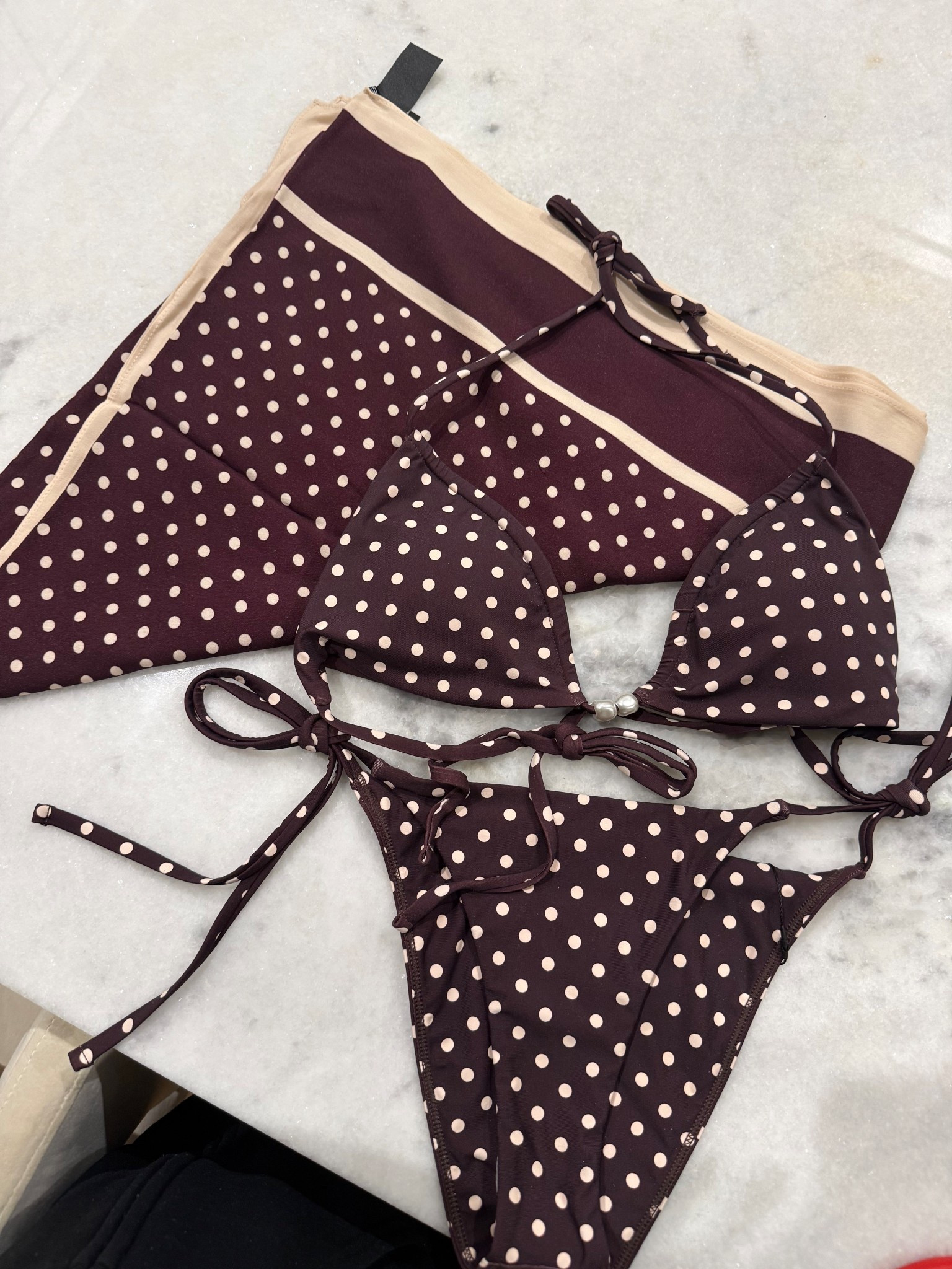 Super cute polka dot bikini and matching sarong size m top xs bottoms  

#LTKSwim #LTKPetite #LTKTravel