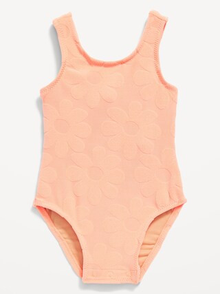 Terry Back Tie-Cutout One-Piece Swimsuit for Baby | Old Navy (US)