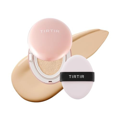 [*Mini Size*] TIRTIR All Cover Pink Cushion | Korean Cushion Foundation, (#17W French Vanilla, 0.15 Fl Oz) | Amazon (US)