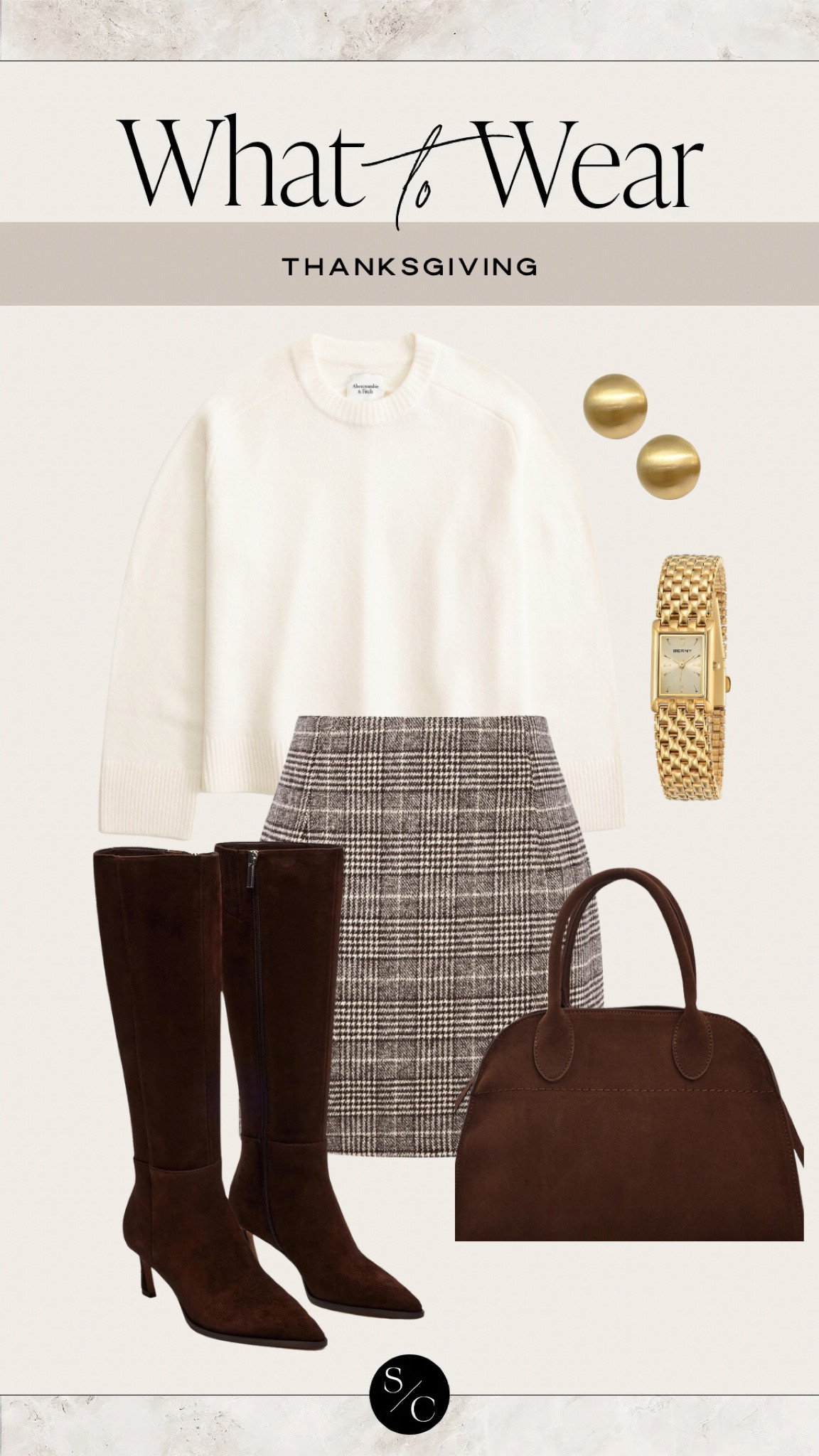 WHAT TO WEAR | THANKSGIVING

skirt outfit, fall outfit, fall style, suede bag, suede boots, Amazon jewelry, everyday sweater 

#LTKSeasonal #LTKStyleTip #LTKShoeCrush