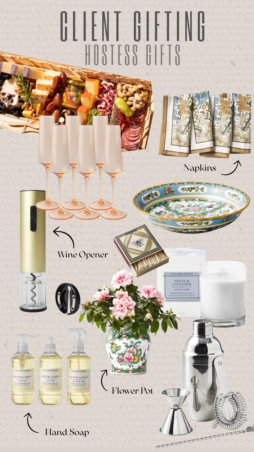 The perfect gift guide for a host! Love these high quality gifts! 

Charcuterie Board Napkins Host Gifts Wine Opener Matches Candle Wine Glasses Hand Soap Kit Flower Pot Cocktail Kit Gift Guide 

#LTKHome #LTKParties #LTKSeasonal