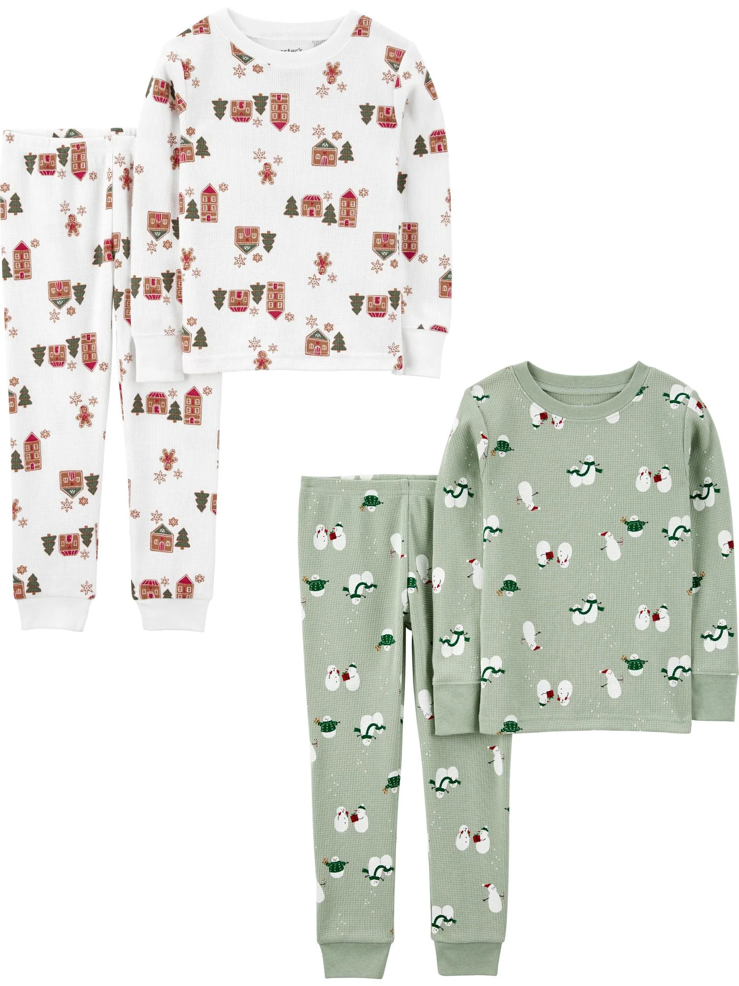 Carter's Child of Mine Toddler & Kids Holiday Pajama Set, 2-Pack, 4-Piece, Sizes 12M-8 | Walmart (US)