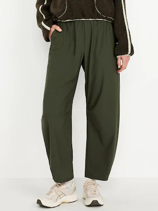 High-Waisted SleekTech Barrel Ankle Pants | Old Navy (US)