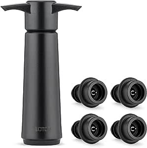 WOTOR Wine Saver Pump with 4 Vacuum Stoppers, Wine Stopper, Wine Preserver, Reusable Bottle Seale... | Amazon (US)