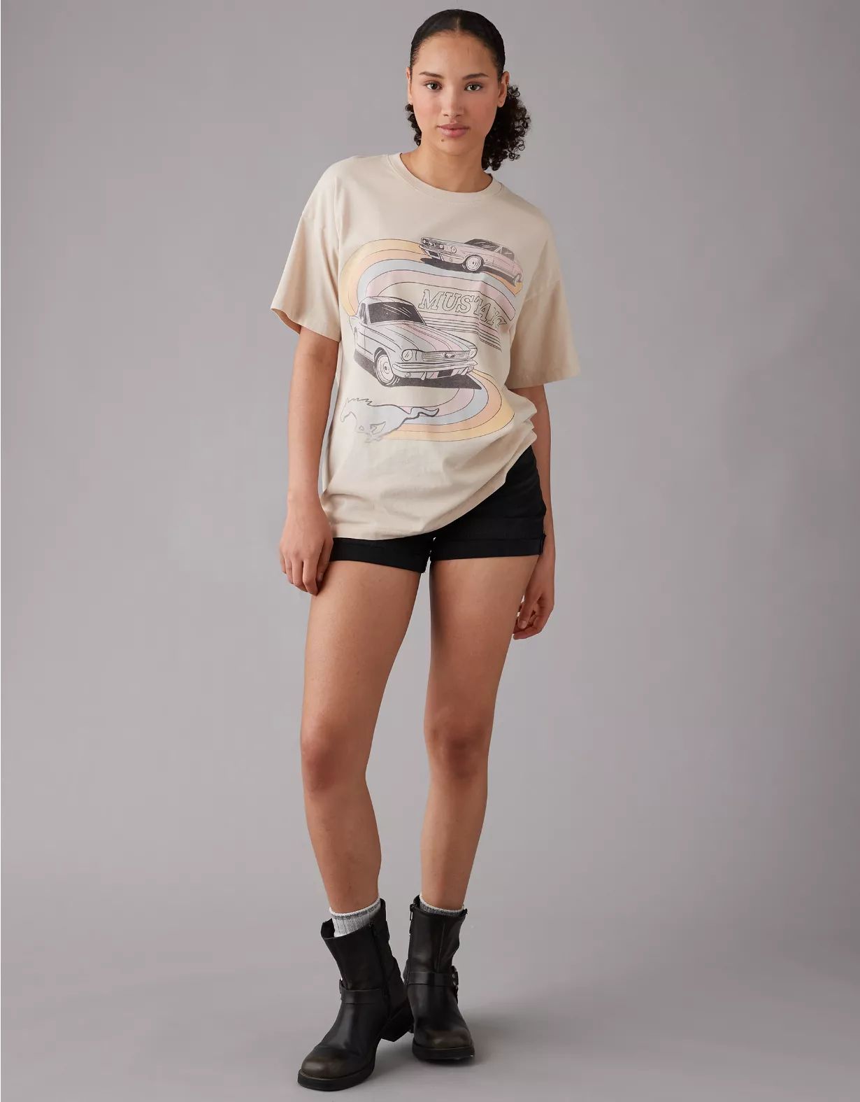 AE Oversized Mustang Graphic Tee | American Eagle Outfitters (US & CA)