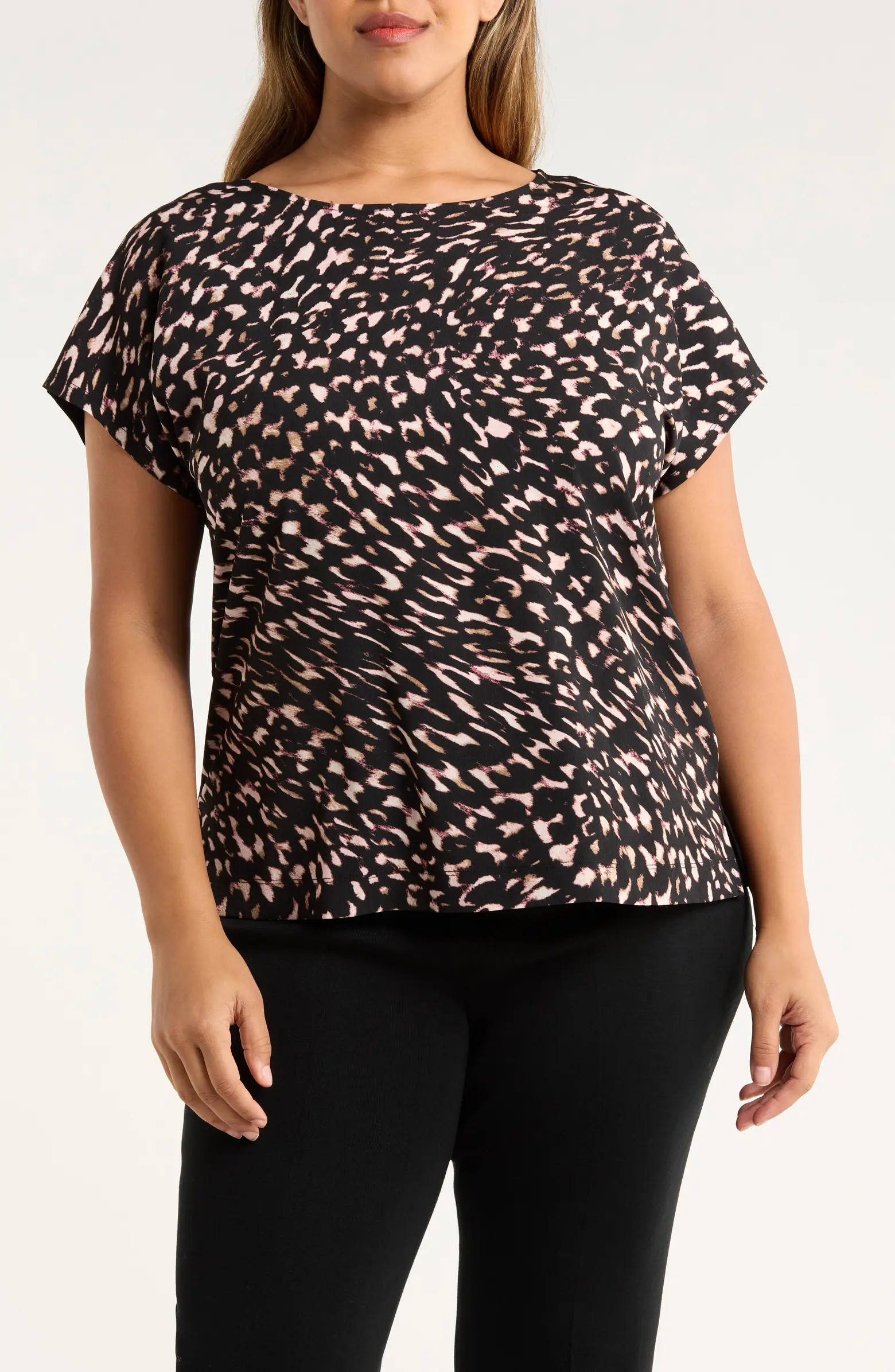 Abstract Print Knit Back Top | Nordstrom