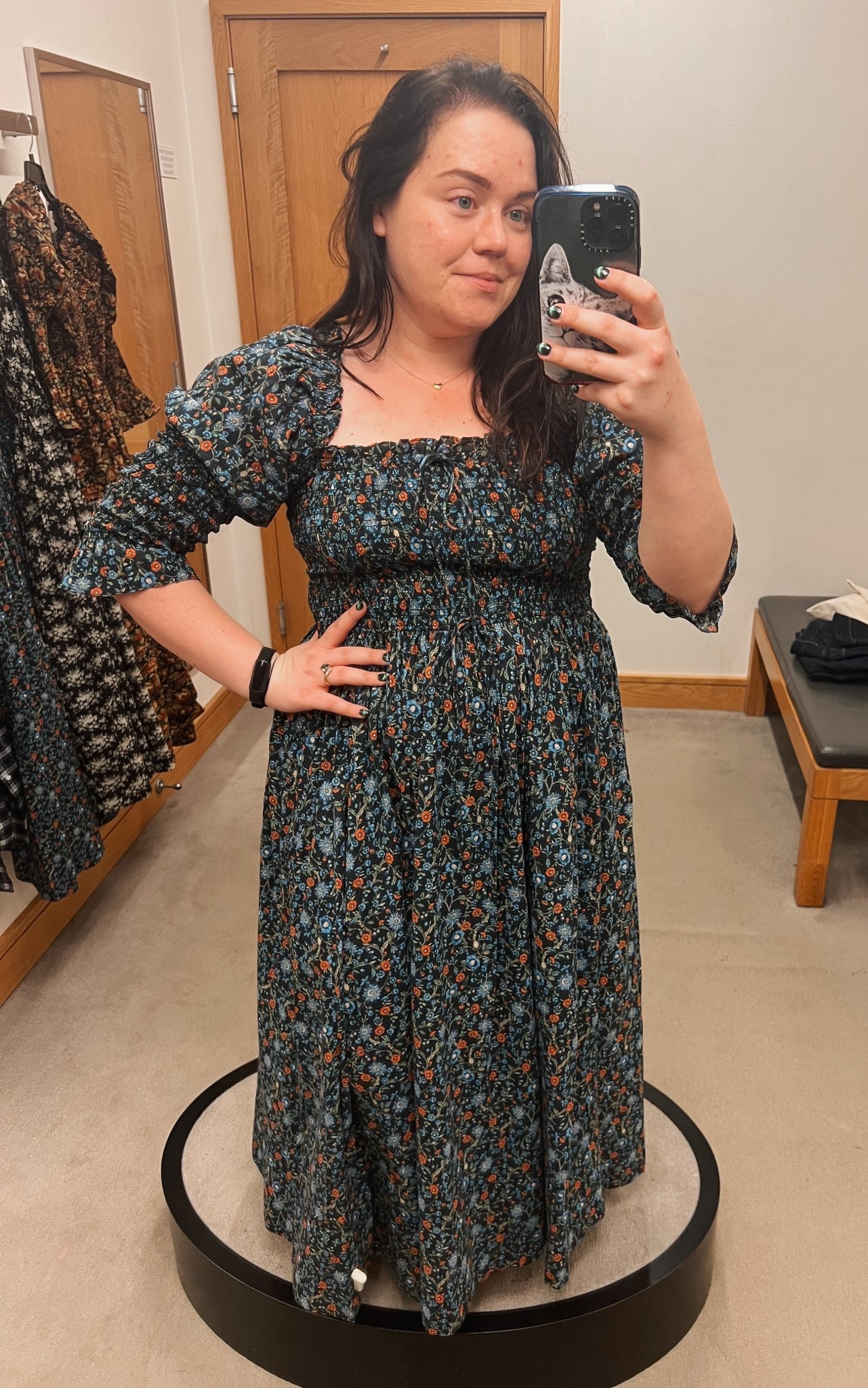 This Dôen dress has everything I love — flowy movement, soft details, and a fit that’s petite friendly and true to size. The adjustable waist and smocking make it so easy to wear, and the rich color feels perfect for fall and winter. It comes in three colors, all great for autumn. Pair with booties or your favorite slides and you’re good to go for holiday parties!

#LTKSeasonal #LTKPetite #LTKStyleTip