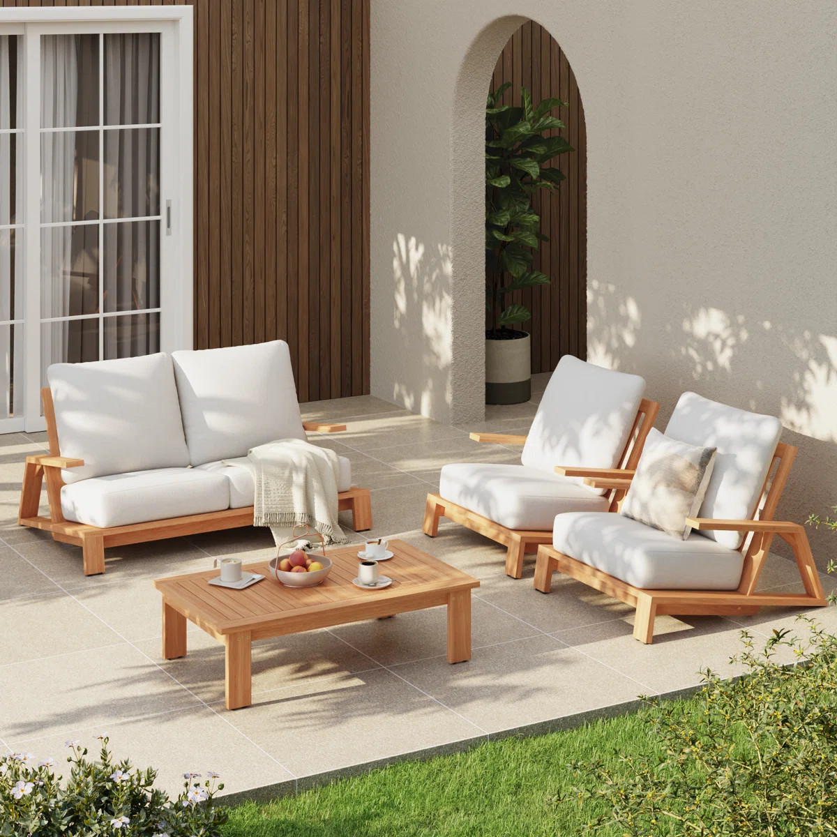 Outdoor 4-piece Patio Conversation Set | Wayfair North America