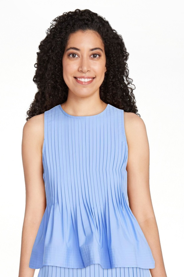 Free Assembly Women's Sleeveless Pintuck Peplum Top, Sizes XS-XXL | Walmart (US)