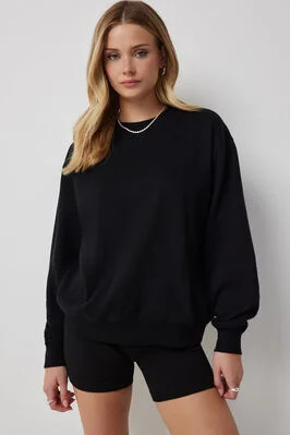 Solid Crew Neck Sweatshirt | Ardene