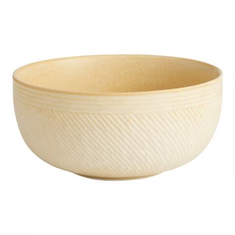 Stream Reactive Glaze Embossed Porcelain Bowl | World Market