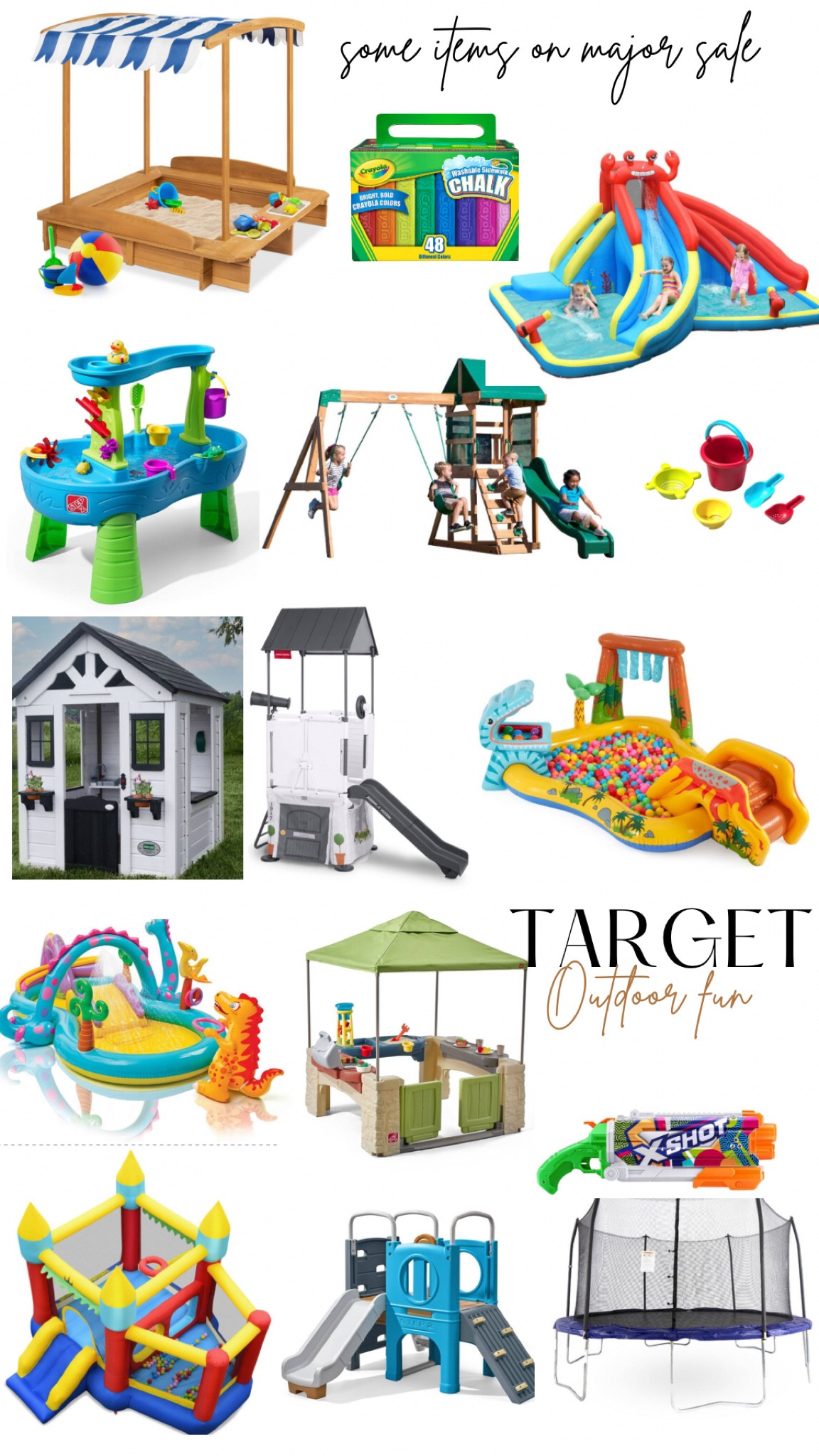Target kids outdoor sale, playset, kiddie pool, playhouse, sand box, outdoor toys, swing set, water table, sand toys, water inflatable, trampoline, bouncy house, toddler toys

#LTKkids #LTKsalealert #LTKSpringSale