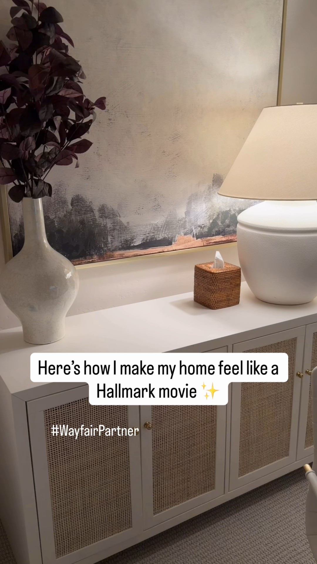 My office just got the most cozy upgrade for the holidays! #WayfairPartner I am loving this affordable pre-lit flocked Christmas tree! It’s perfect for thin spaces and I can’t believe the fabulous price. My office feels so peaceful and serene that I don’t want to leave it! @wayfair #ad #Wayfair 