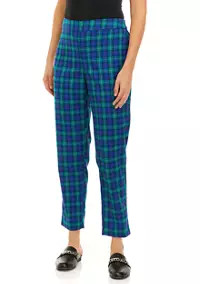 Chaps Women's Stretch Twill Plaid Pants | Belk