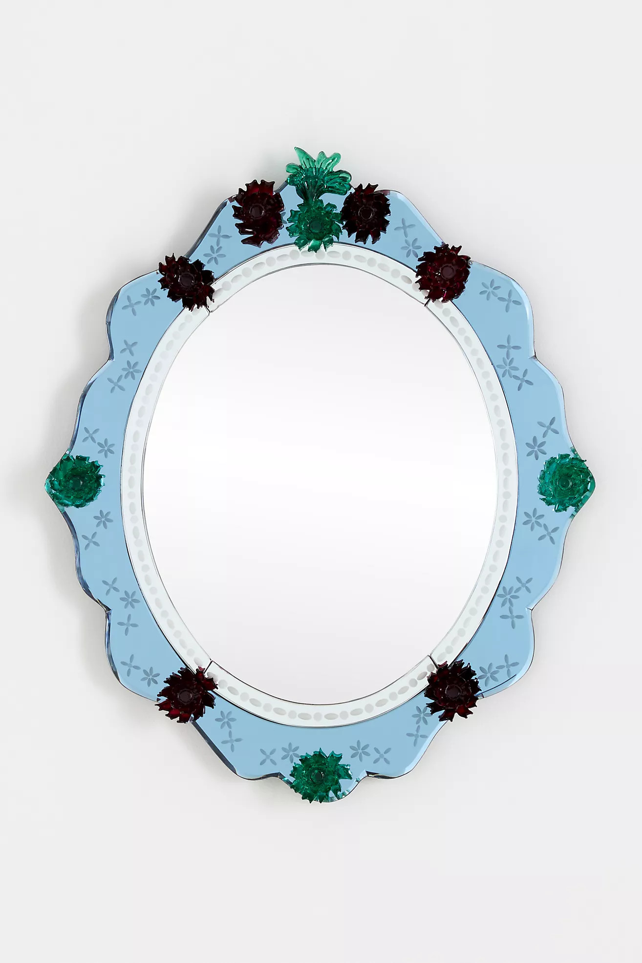 Philomena Venetian Floral Oval Wall Mirror | Anthropologie (US)