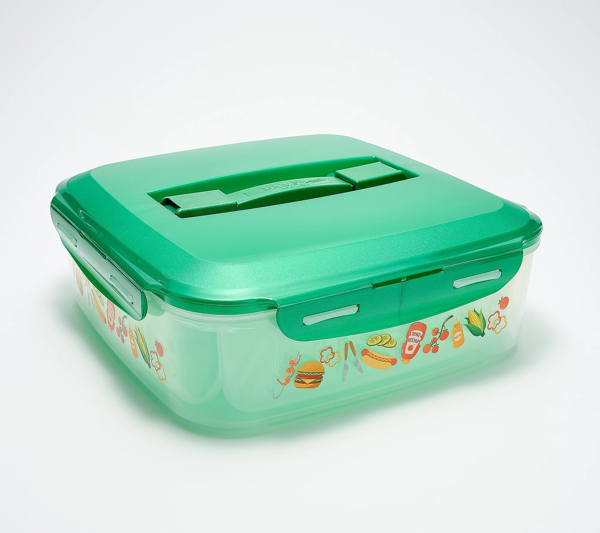 LocknLock Barbeque Printed Appetizer & Dessert Tray | QVC