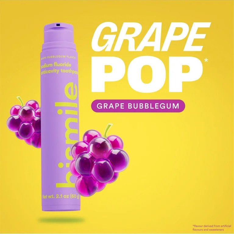 Hismile Grape Bubblegum Flavored Fluoride Toothpaste | Walmart (US)