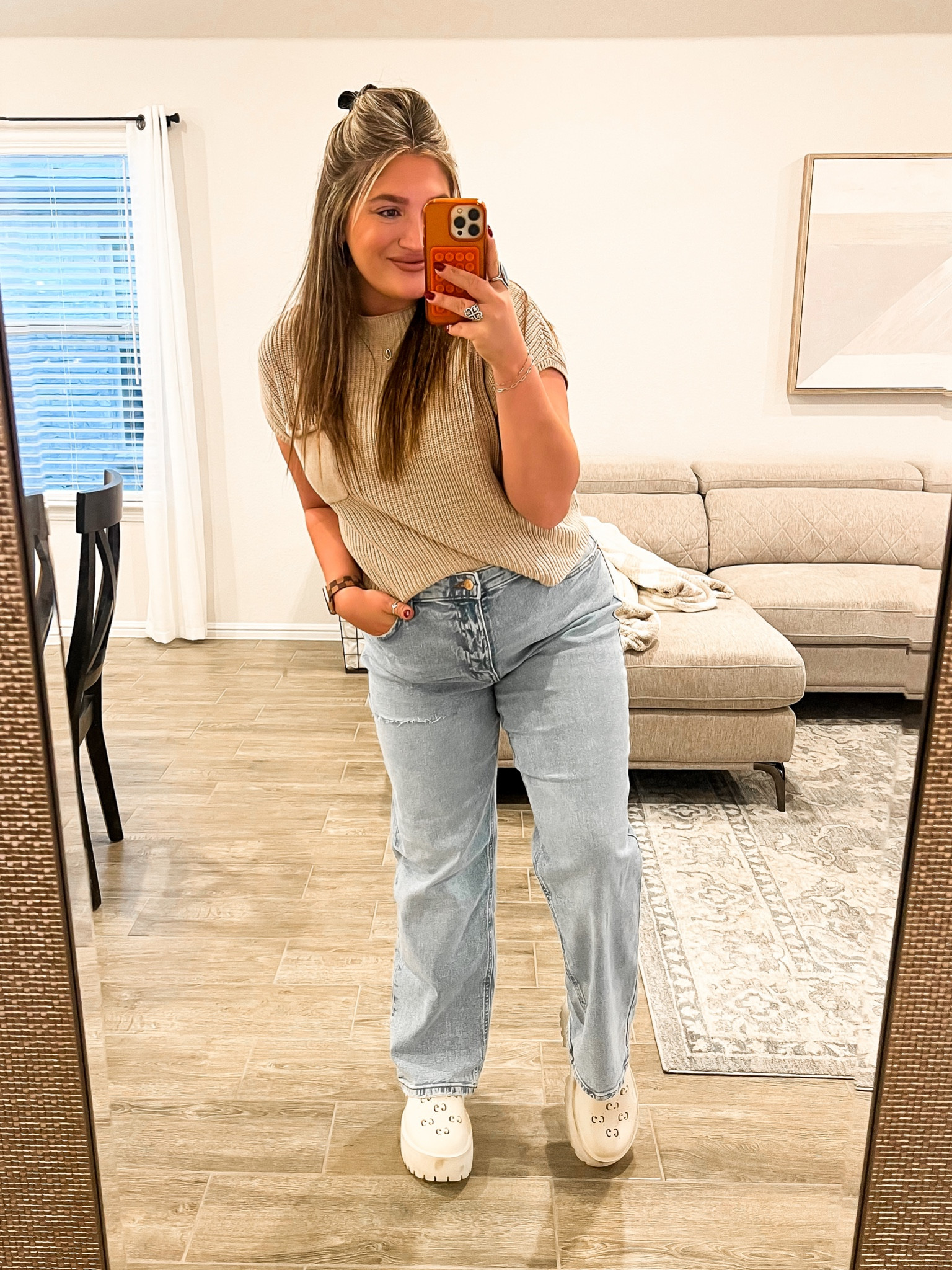 Clog outfit
Clogs
Fall outfit 
Neutral outfit
Women’s fall outfit
Distressed jeans
90s straight leg jeans
Target style
Amazon style
Gucci clogs
Gucci clog lookalike 

#LTKmidsize #LTKfindsunder50 #LTKfindsunder100