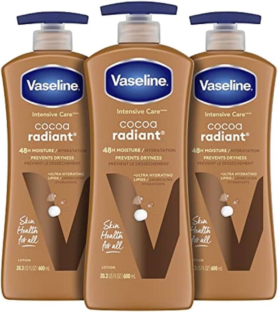Amazon.com : Vaseline Intensive Care Body Lotion for Dry Skin Cocoa Radiant Lotion Made with Ultr... | Amazon (US)