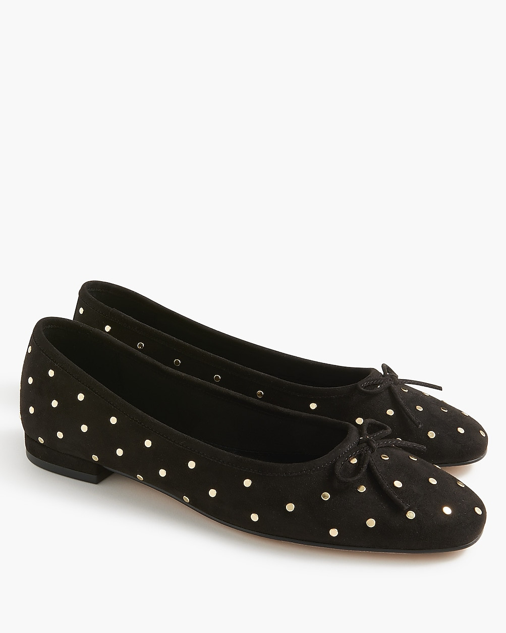 Faux-suede studded ballet flats | J.Crew Factory