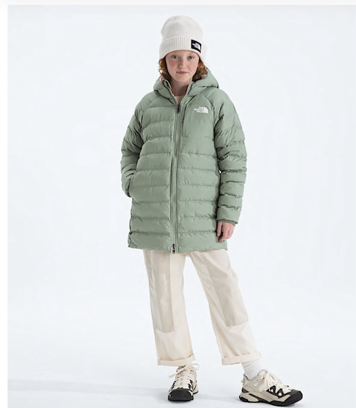 Girls’ Reversible North Face  Perrito Parka

Warm winter coat that is reversible! 

Love the 3/4 length and the hood that makes sure the child is warm on those cold days. 

It’s down filled and water repellent to keep the kids dry 

Comes in Black/ gray or Green/ cream

Get it just in time for Christmas!