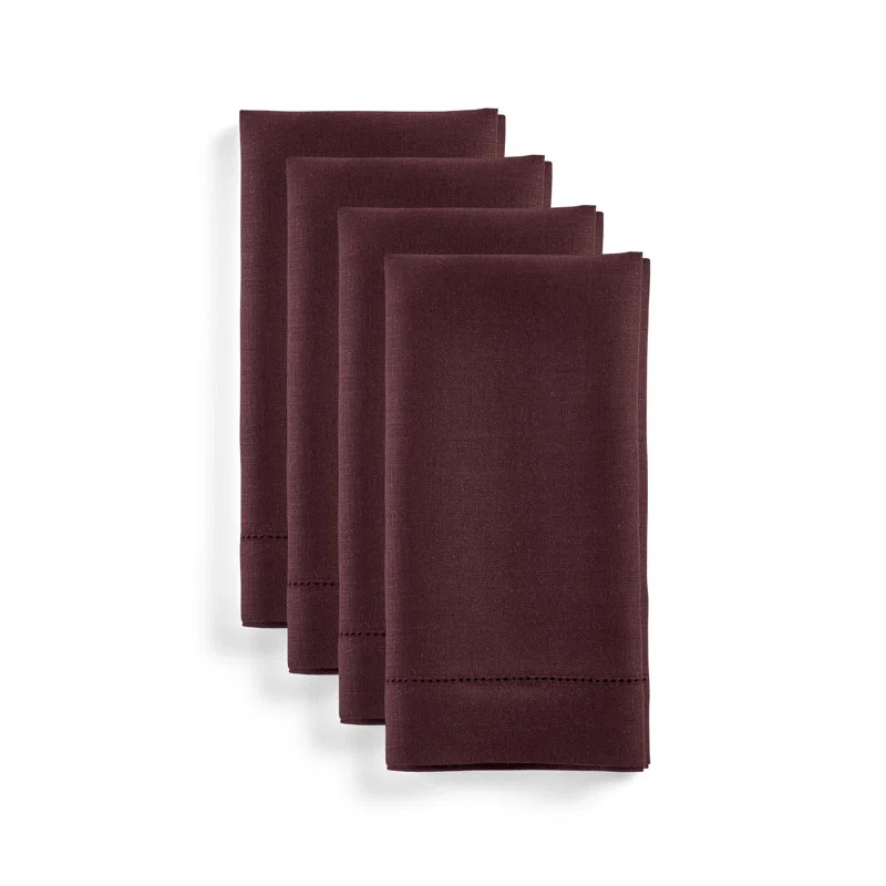 Classic Hemstitch - 100% Pure Linen Square Dinner Napkins | Wayfair North America