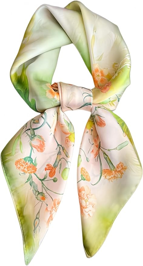 MINIDORA Satin Scarves for Women 27.5 × 27.5 inches Medium Square Elegant Silk Feeling Head Scar... | Amazon (US)