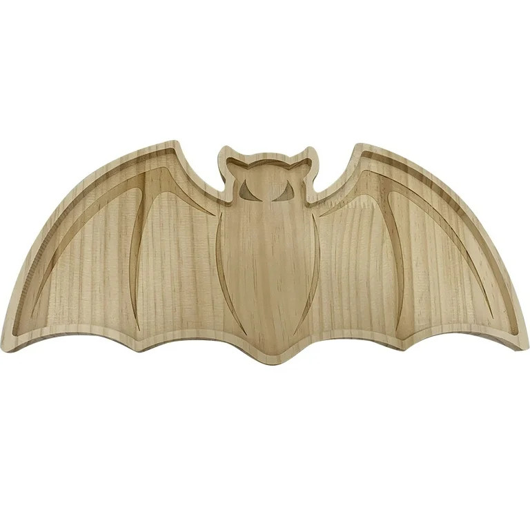 Matoen Halloween Wooden Serving Platter Tray Cartoon Bat Ghost Shaped Children's Cute Dining Plat... | Walmart (US)