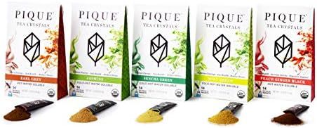 Pique Tea Organic Best Sampler Variety Tea Crystals - Energy, Healthy Digestion, Immune Support -... | Amazon (US)