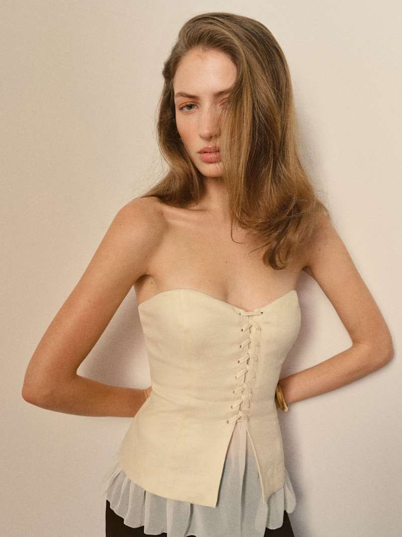 Colette Linen Top | Reformation (Global)