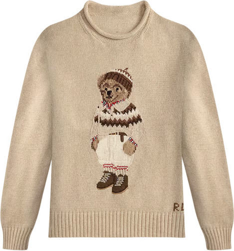 Women's Bear Intarsia-Knit Rollneck Sweater | Macy's