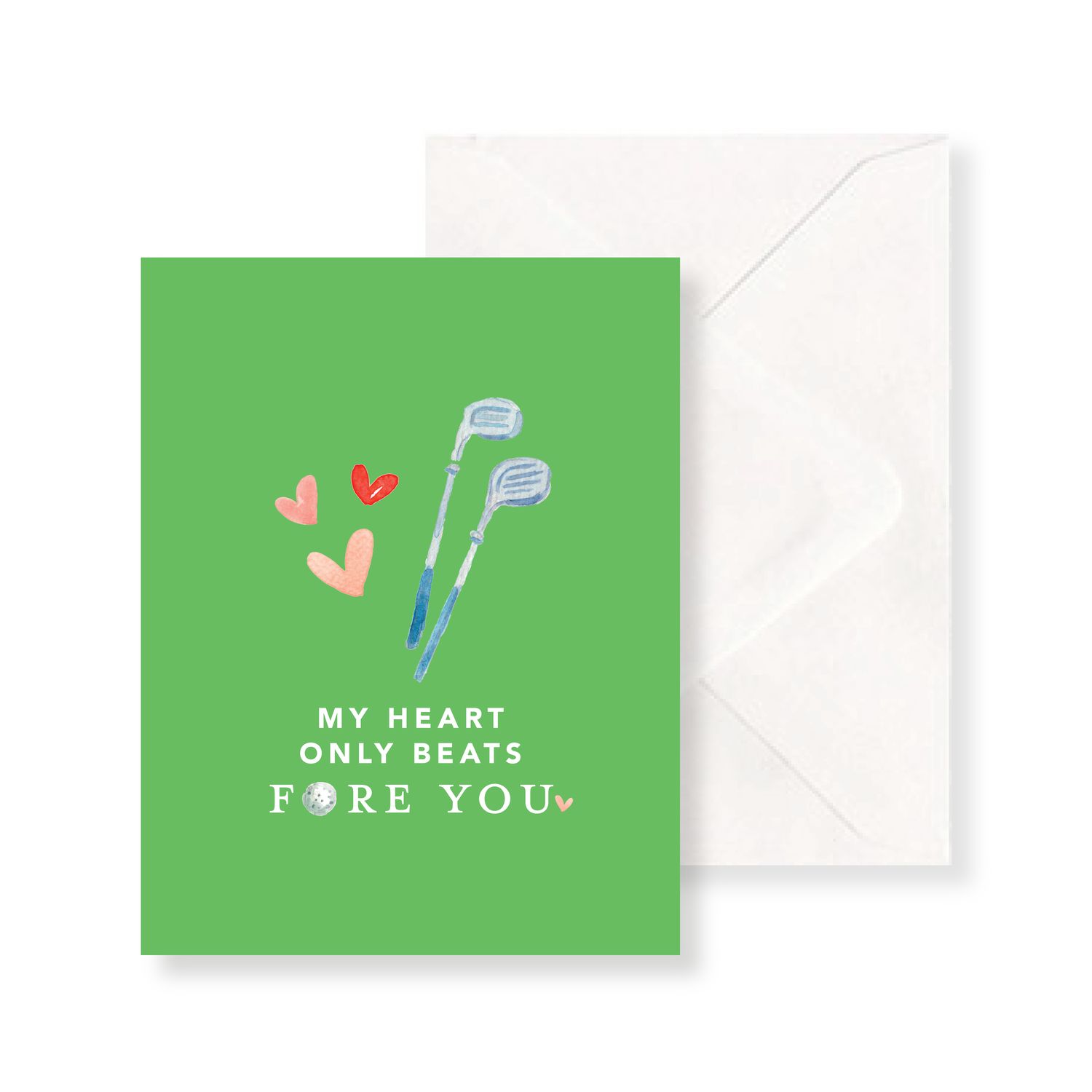 My Heart Only Beats Fore You Watercolor Valentine's Day Greeting Card — Simply Jessica Marie | Simply Jessica Marie