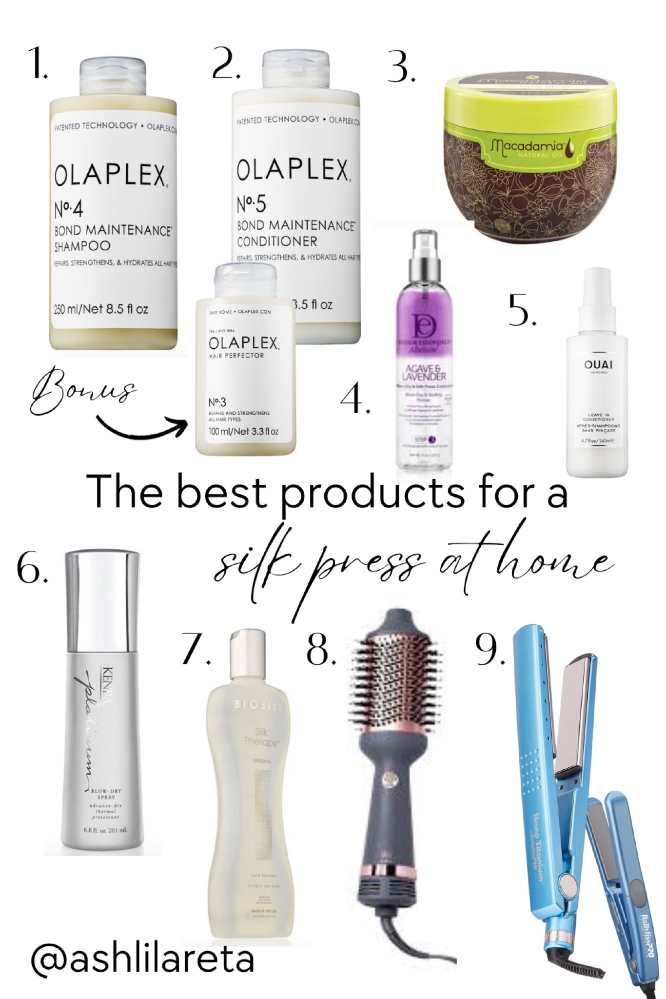 The BEST products for an at-home silk press ✨ Olaplex on natural hair, Olaplex no 3 , natural hair products , silk press on natural hair , deep conditioner for silk press, best heat protectant natural hair , its a 10, mielle organics , natural hair , silk press, african american hair blowout , blowdry brushh

#LTKsalealert #LTKbeauty #LTKfindsunder50