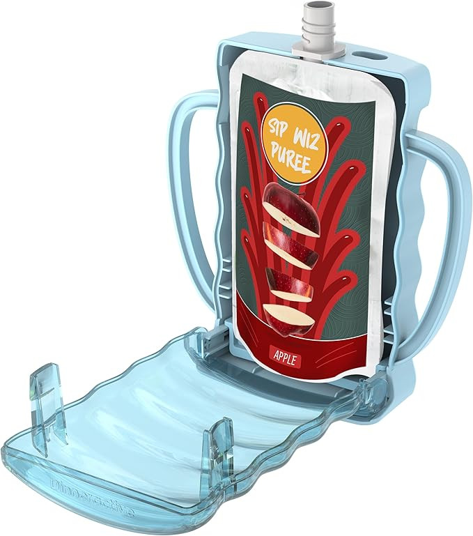 Dinneractive Sip Wiz - Baby Pouch Holder No Squeeze Pouch Food Pouches & Juice Box Holder - Anti-... | Amazon (US)