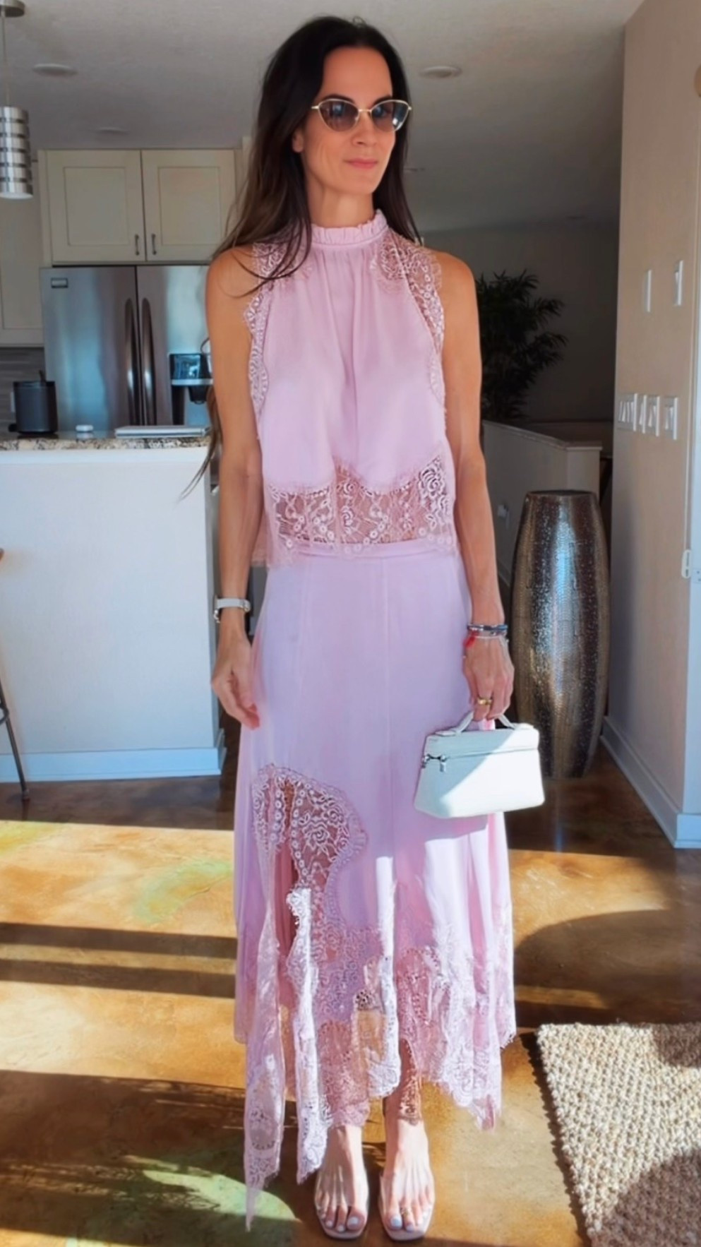 Pink, lace, silk… and just enough main character energy to make Cinderella question her wardrobe. 💕✨

I’m convinced every woman needs one outfit that makes her instantly stand a little taller, and this one is exactly that. The lace detailing, the dreamy silk, the flowy silhouette… she’s feminine, elegant, chic, and somehow still effortless.

This is one of those outfits that doesn’t need much styling because the outfit is the statement. I kept the accessories simple and let this gorgeous set do all the talking.

If you hear glass slippers clicking… mind your business. 😂👠

Wearing size 2

#nicolecoleestyle #summerstyle #quietluxury #elevatedstyle #lacefashion

#LTKdayinmylife #LTKgrwm #LTKootd