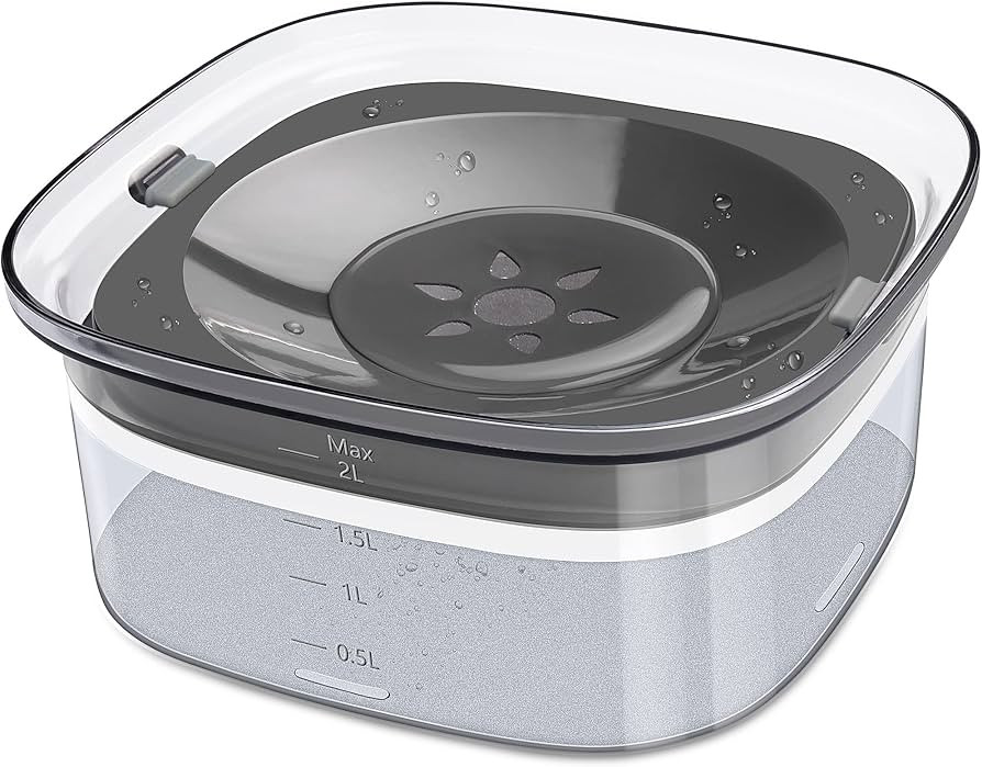 UPSKY 70oz Dog Water Bowl 2L No Spill Large Capacity Slow Feeder, Spill Proof Pet Water Dispenser... | Amazon (US)