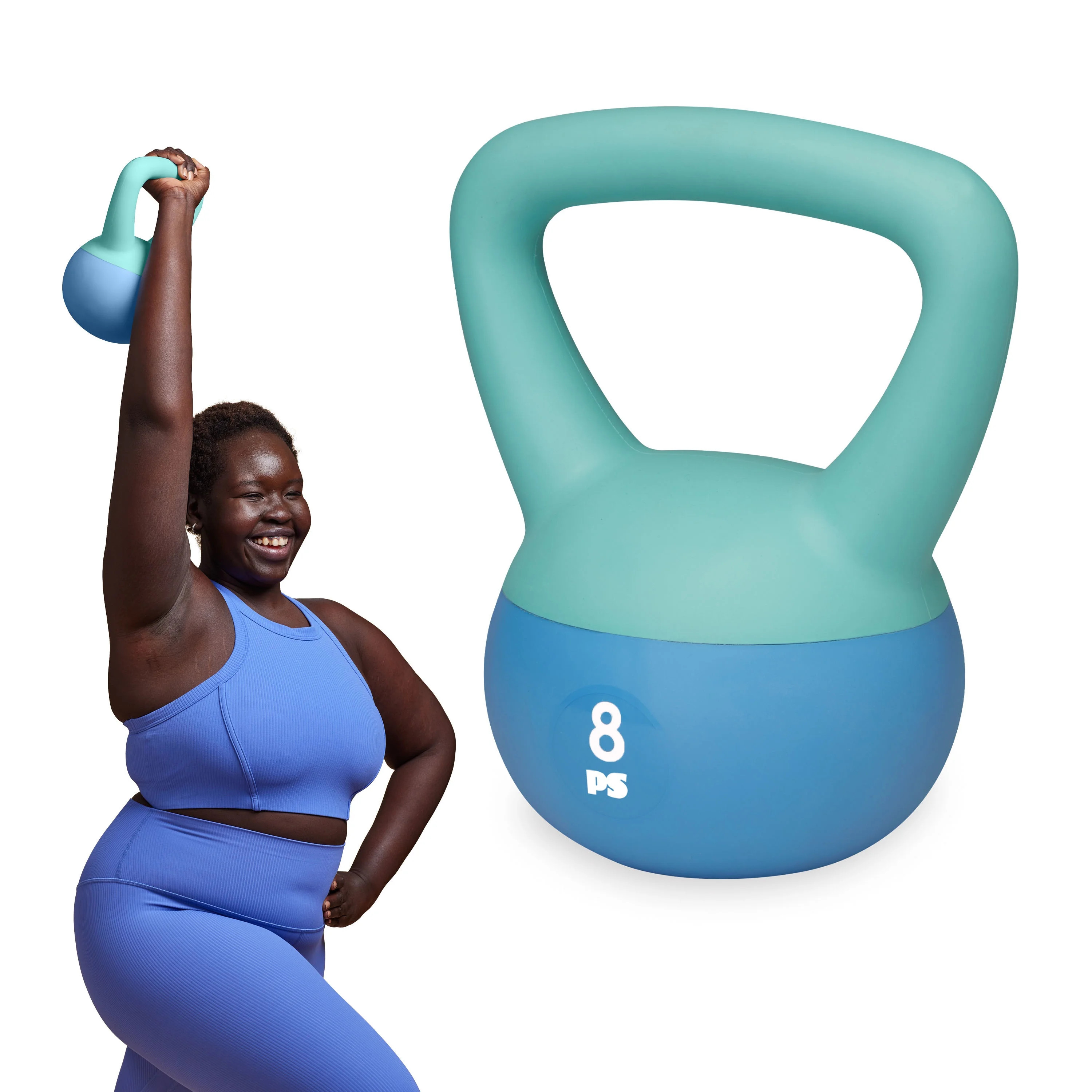 Popsugar 8lb Kettlebell, Soft Shelled, Blue | Walmart (US)